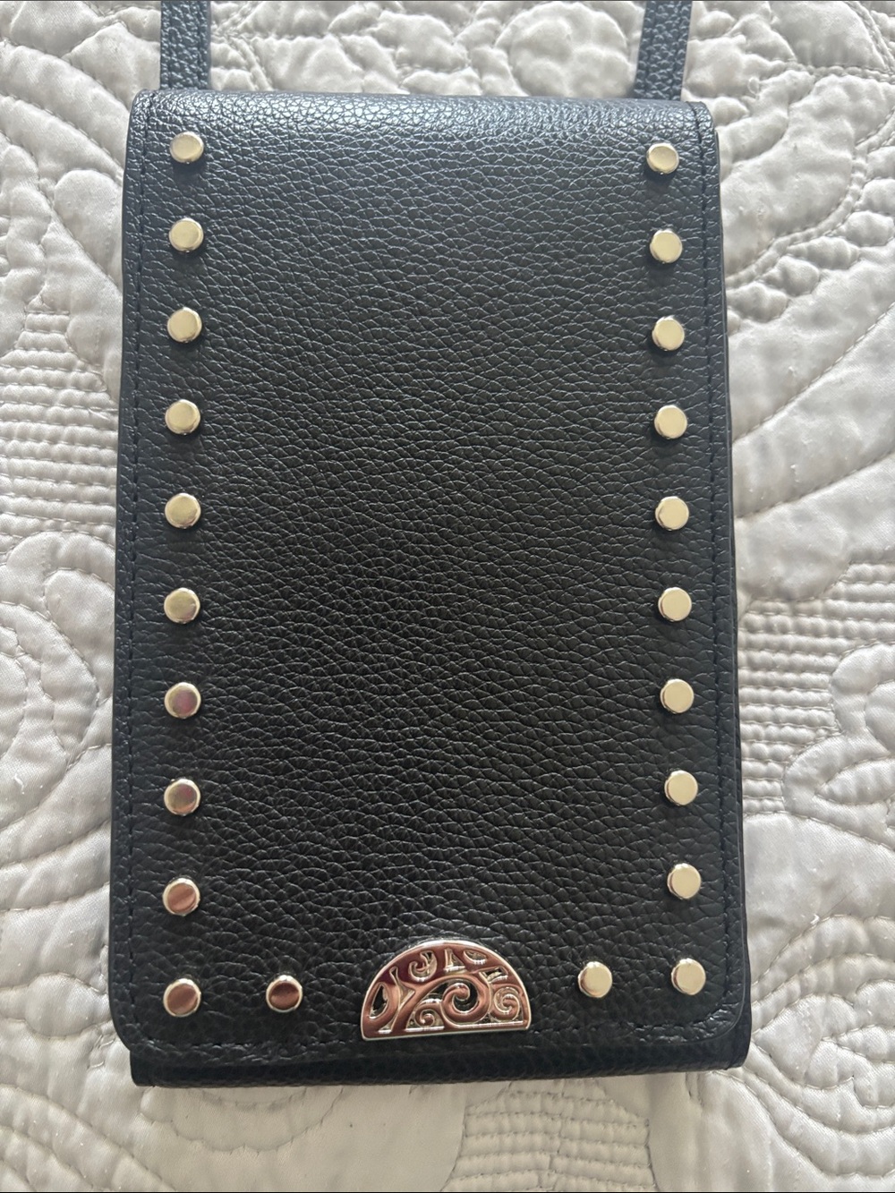 Brighton Pretty Touch Black Phone Organizer with back Pocket
